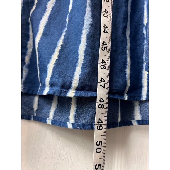 H&M Women's Wide-cut Cotton Dress Blue White Stripe Oversized Size M - Picture 8 of 9